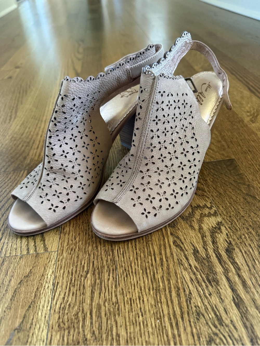 Miss Albright for Anthropologie Laser cut sling backs